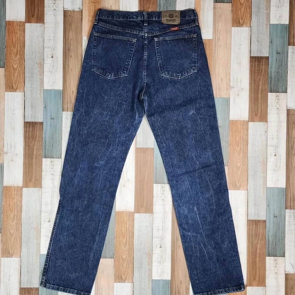 Wrangler Vintage Mens Straight‎ Leg Jeans Dark Wash Blue 96501MR 32x34 (30x34)